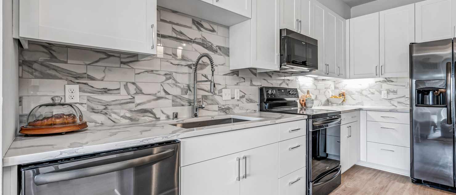 Kitchen with Marble Countertop
